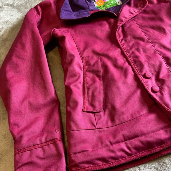 Womens BURTON Dry Ride Snow Board Ski Jacket size L Large Maroon - Picture 3 of 9